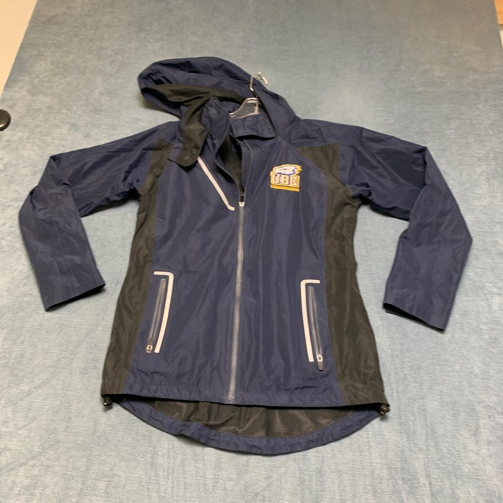 Team 365 Ubc Thunderbirds Jacket Women Small Blue Black Hooded Soccer University